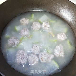 海米冬瓜丸子汤的做法步骤：13