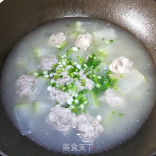 海米冬瓜丸子汤的做法步骤：14