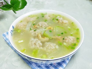 海米冬瓜丸子汤的做法步骤：15