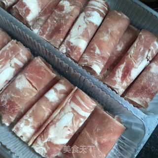 麻辣牛肉卷炖菜的做法步骤：2