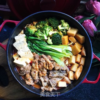 麻辣牛肉卷炖菜的做法步骤：14