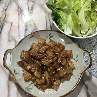 香煎五花肉的做法步骤：7