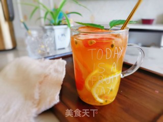 百香果西柚柠檬蜂蜜水的做法步骤：9