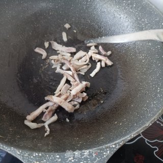 肉丝炒苦菊的做法步骤：4