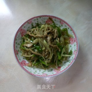 仔姜青椒炒肉丝的做法步骤：10