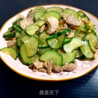 肉片炒黄瓜的做法步骤：15