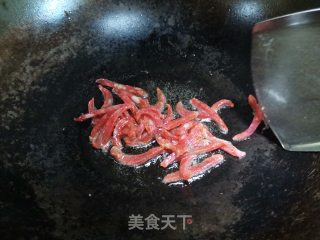 香肠炒白四季豆的做法步骤：4