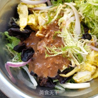 蛋皮拌苦菊的做法步骤：20