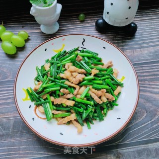 五花肉炒韭苔的做法步骤：10