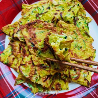 金针菇、南瓜鸡蛋饼的做法步骤：12