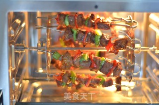 青红椒牛排串的做法步骤：8