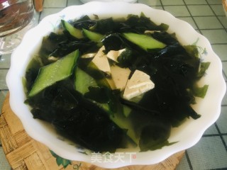 海菜青瓜豆腐汤的做法步骤：5
