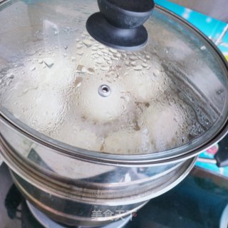 香葱肉蒸包的做法步骤：15