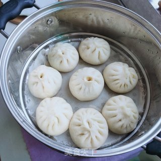 香葱肉蒸包的做法步骤：16