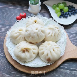 香葱肉蒸包的做法步骤：18