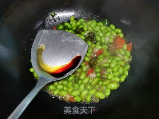 辣椒炒毛豆的做法步骤：7