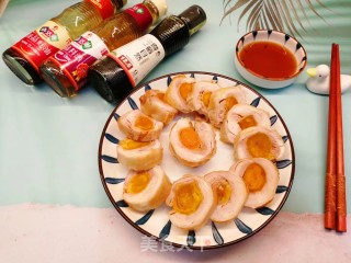 咸蛋黄鸡腿卷的做法步骤：7