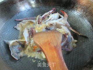 梭子蟹炒豇豆的做法步骤：5