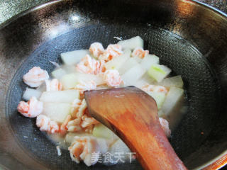 虾球炒冬瓜的做法步骤：11