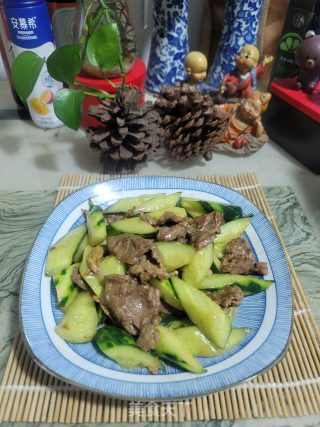 青瓜炒牛肉的做法步骤：10