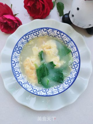 油菜鸡蛋汤的做法步骤：9