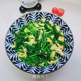 鸡蛋炒韭苔的做法步骤：7