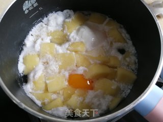 酒酿苹果鸡蛋汤的做法步骤：4