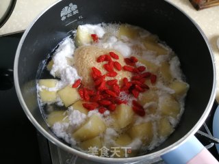 酒酿苹果鸡蛋汤的做法步骤：5