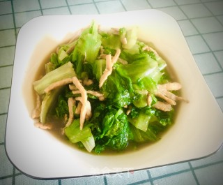 生菜炒肉丝的做法步骤：7