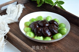 香菇油菜的做法步骤：8
