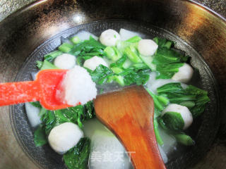 鱼子蛋菜芯冬瓜汤的做法步骤：5