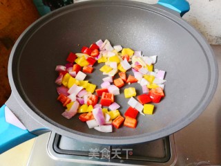 彩椒藕丁的做法步骤：7