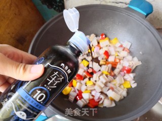 彩椒藕丁的做法步骤：9