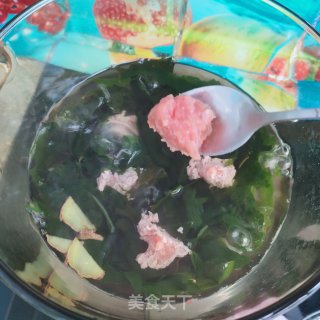裙带菜肉丸汤的做法步骤：6