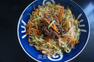 鱼香肉丝荞麦冷面的做法步骤：21