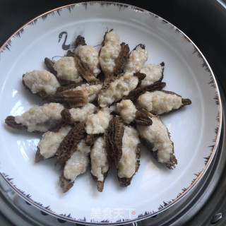 羊肚菌酿虾肉的做法步骤：9