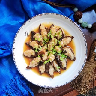 羊肚菌酿虾肉的做法步骤：13