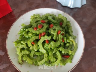 清火枸杞拌苦瓜的做法步骤：9