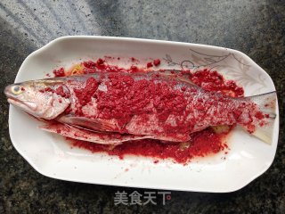 红糟蒸午鱼的做法步骤：5