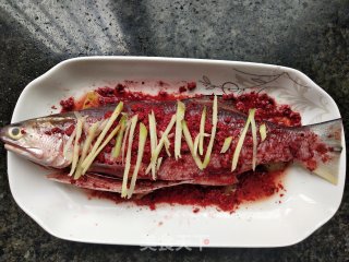红糟蒸午鱼的做法步骤：6
