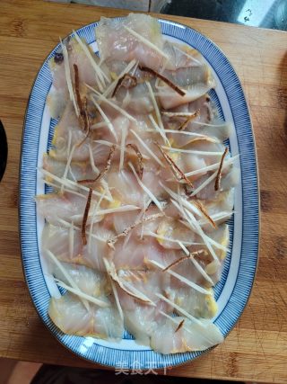 陈皮蒸鲟龙鱼片的做法步骤：4