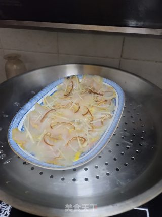 陈皮蒸鲟龙鱼片的做法步骤：5