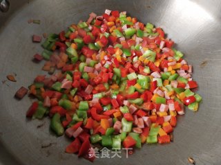 五彩紫米炒饭的做法步骤：8