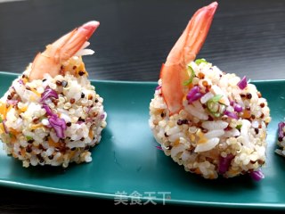 “懒人快手餐”鲜虾藜麦饭团的做法步骤：14