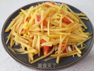 土豆丝炒西红柿的做法步骤：5