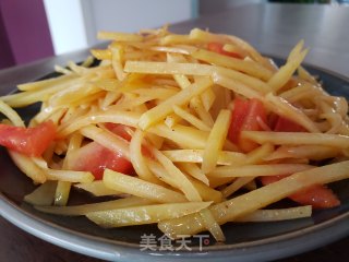 土豆丝炒西红柿的做法步骤：6