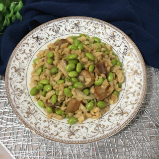 五花肉炒毛豆萝卜干的做法步骤：10