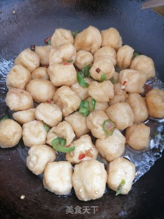 素炒油豆腐的做法步骤：3