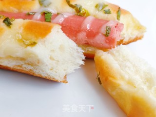 香葱热狗面包的做法步骤：9