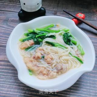 空心菜酥肉面的做法步骤：5
